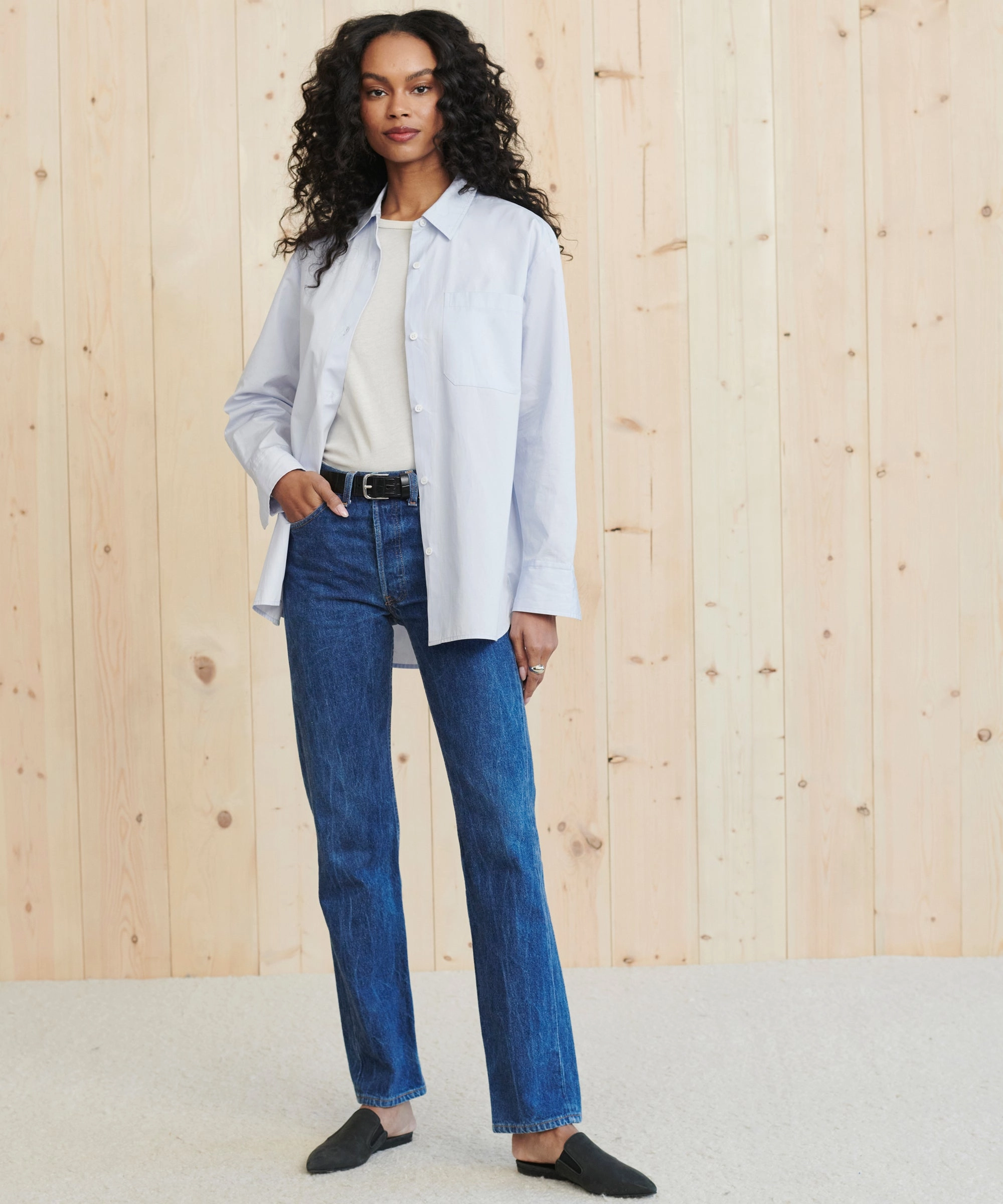Boyfriend Shirt Contoured Armhole Design