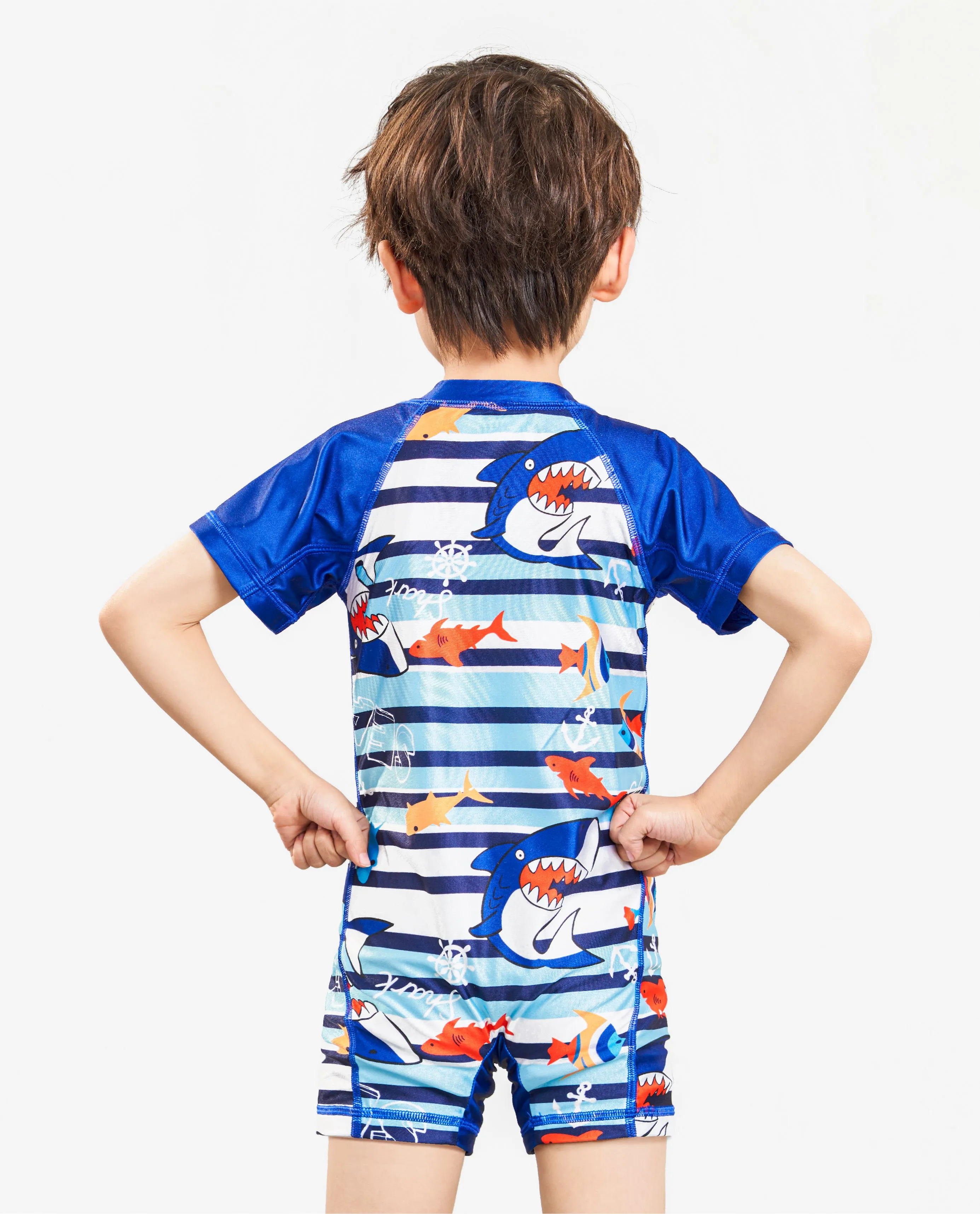 Boys One-Piece Shark Swimwear