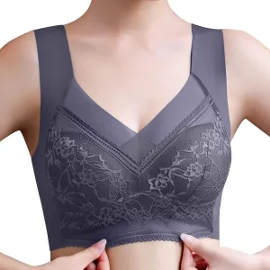 Bra for Women Thin High Plus Size Support Gathering Camisole Bras Push Up Full Coverage Wireless Breathable Comfy Bralettes