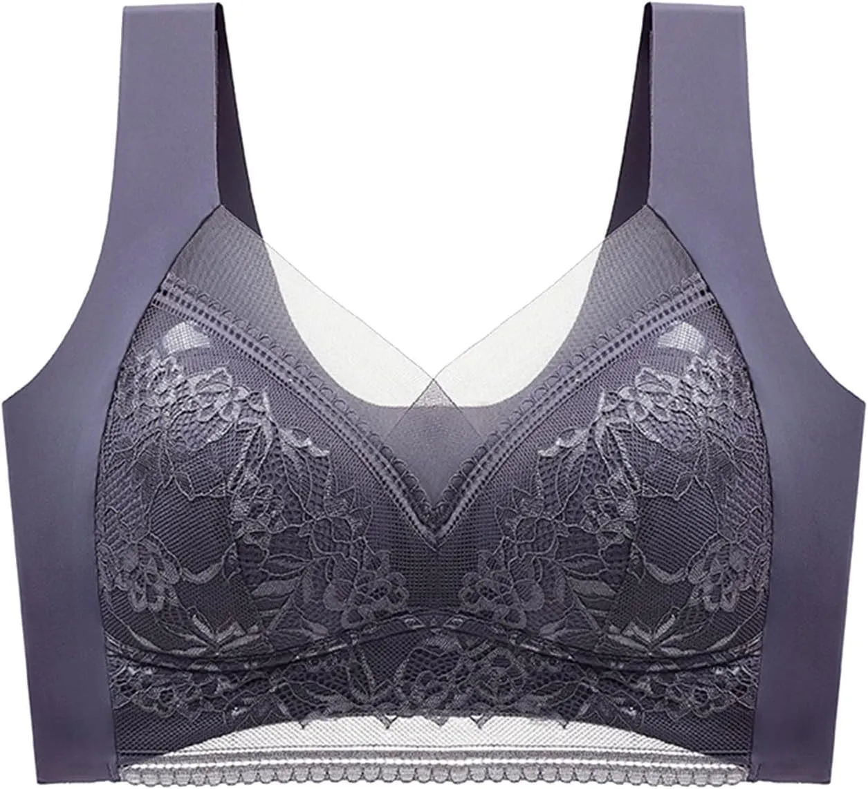 Bra for Women Thin High Plus Size Support Gathering Camisole Bras Push Up Full Coverage Wireless Breathable Comfy Bralettes