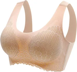 Bras for Women Lace Full Coverage 2025 Gathering Bras Seamless High Support Breathable Comfortable Wirefree Bralettes