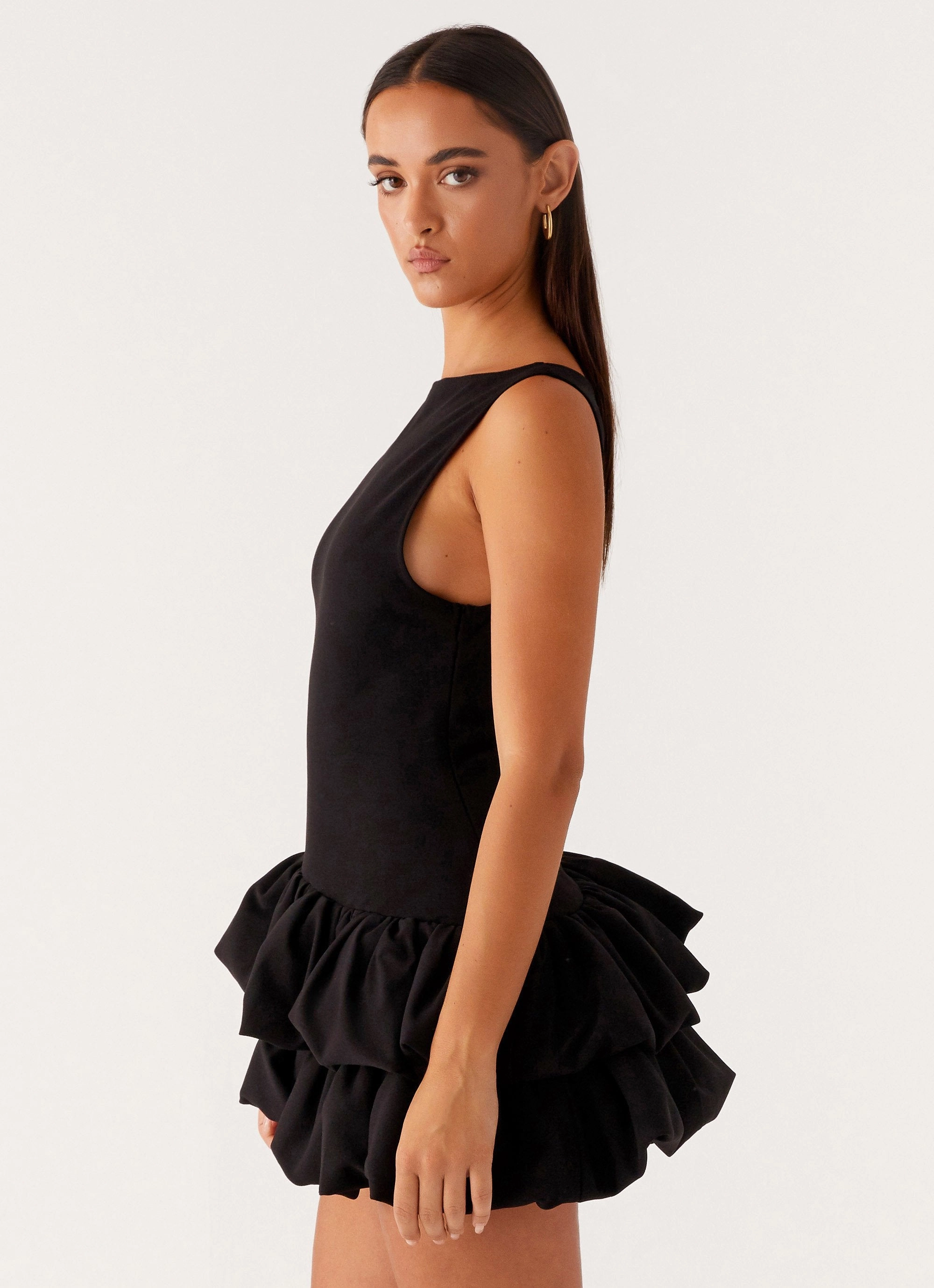Break Free Mini Dress - Black Wave Soft Polished Wear