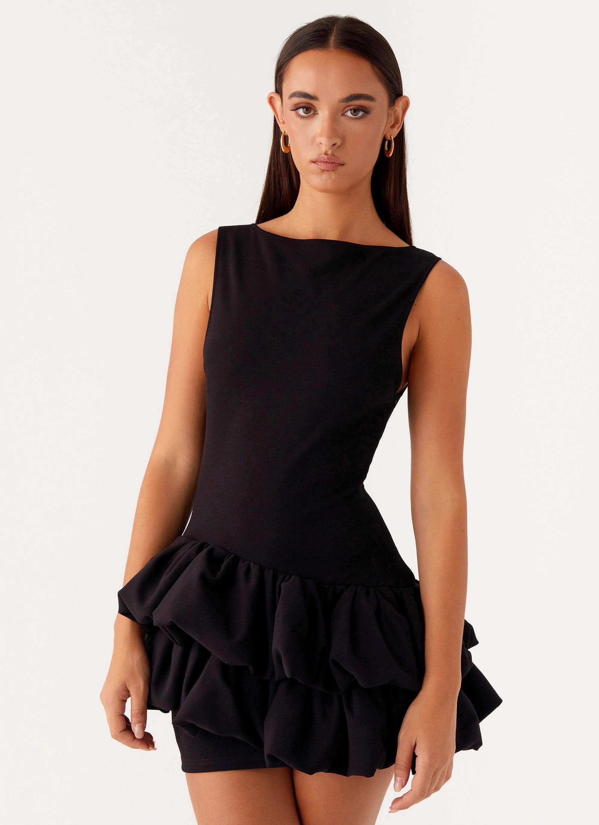 Break Free Mini Dress - Black Cozy Energy
