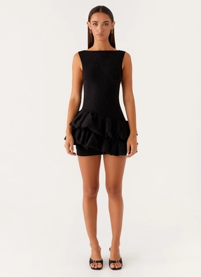 Pure Fabric Light Fabrication Break Free Mini Dress - Black