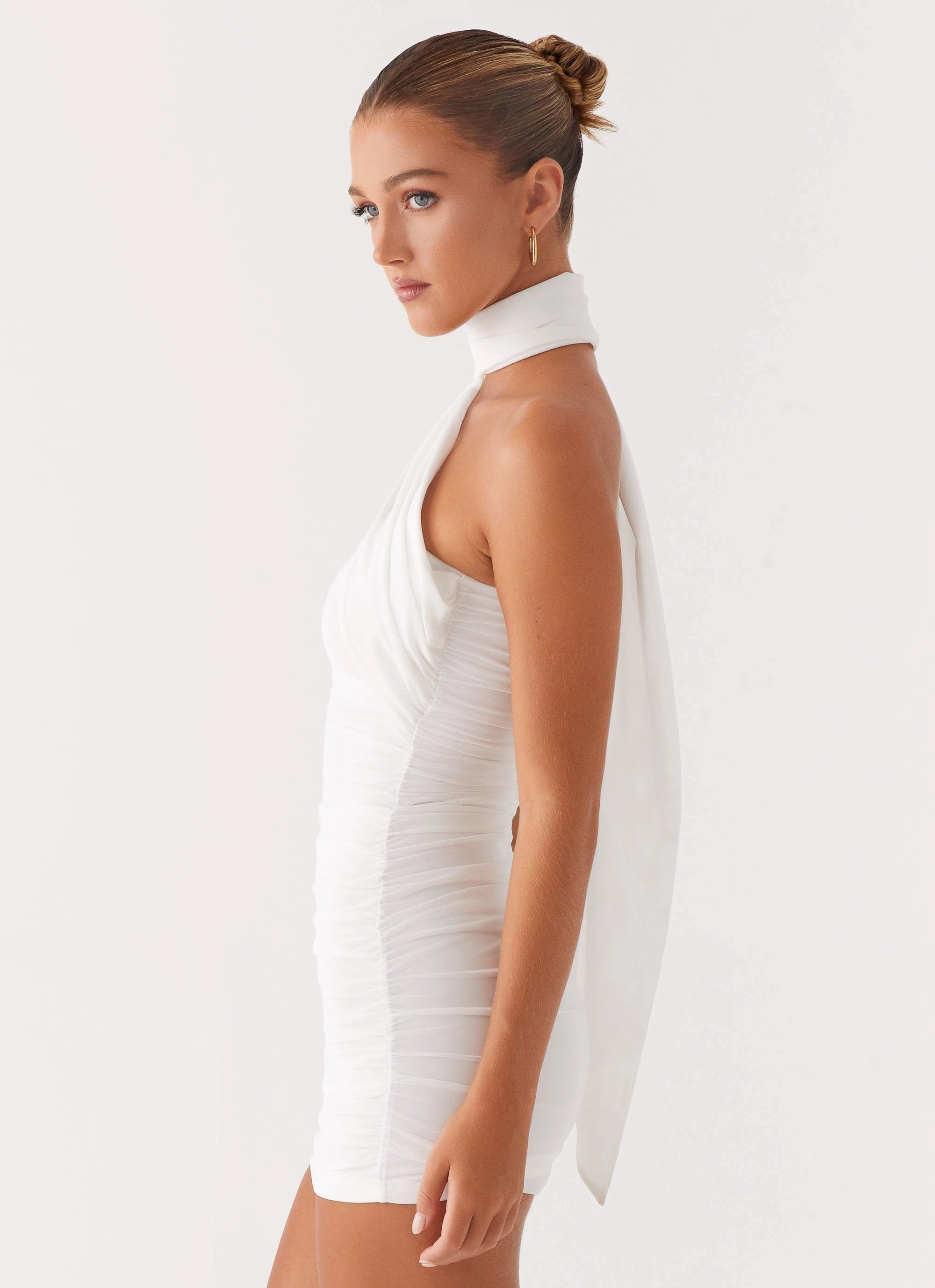 Daily Movement Cotton-Blend Breaking News Mini Dress - White