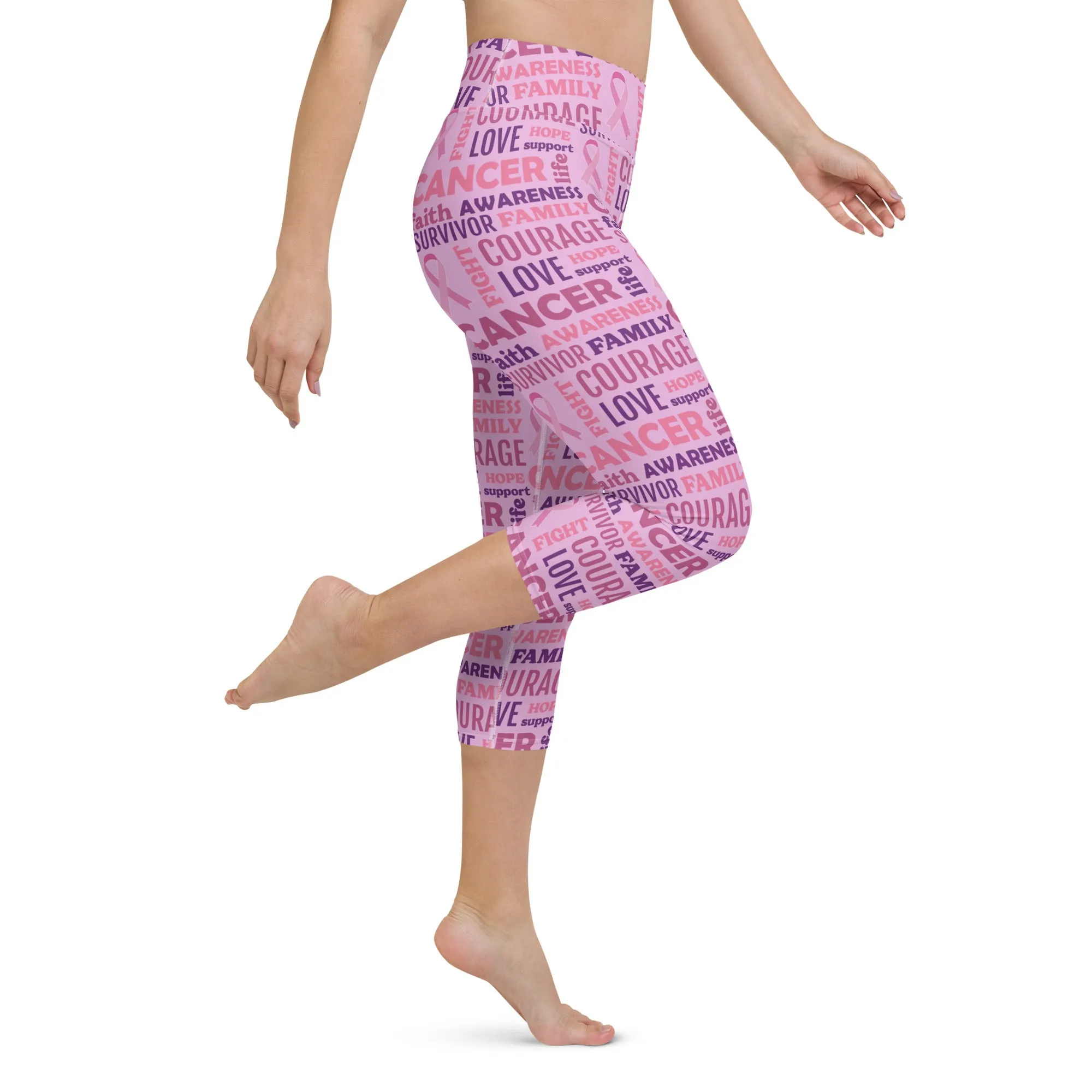 Breast Cancer Awareness Yoga Capris