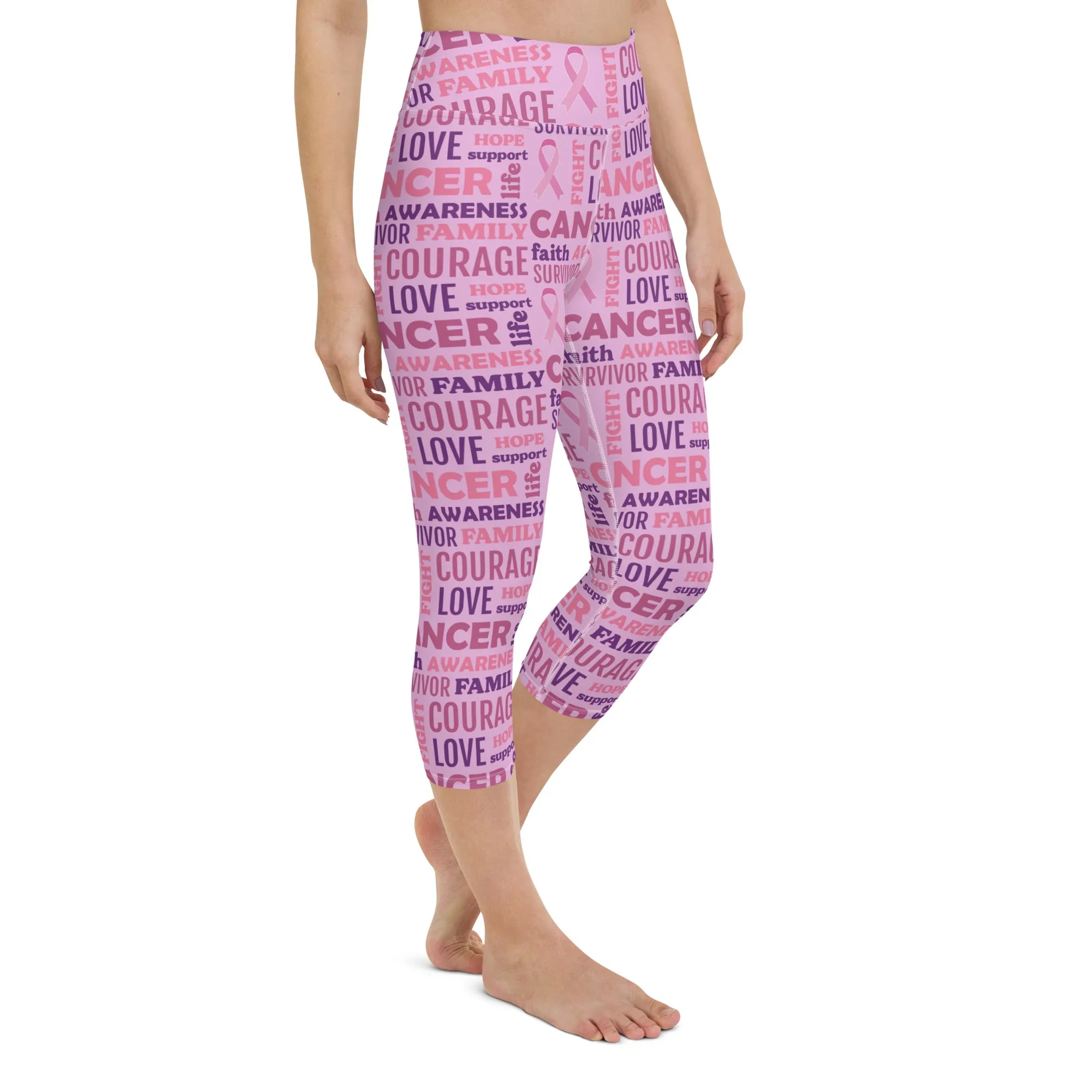 Breast Cancer Awareness Yoga Capris