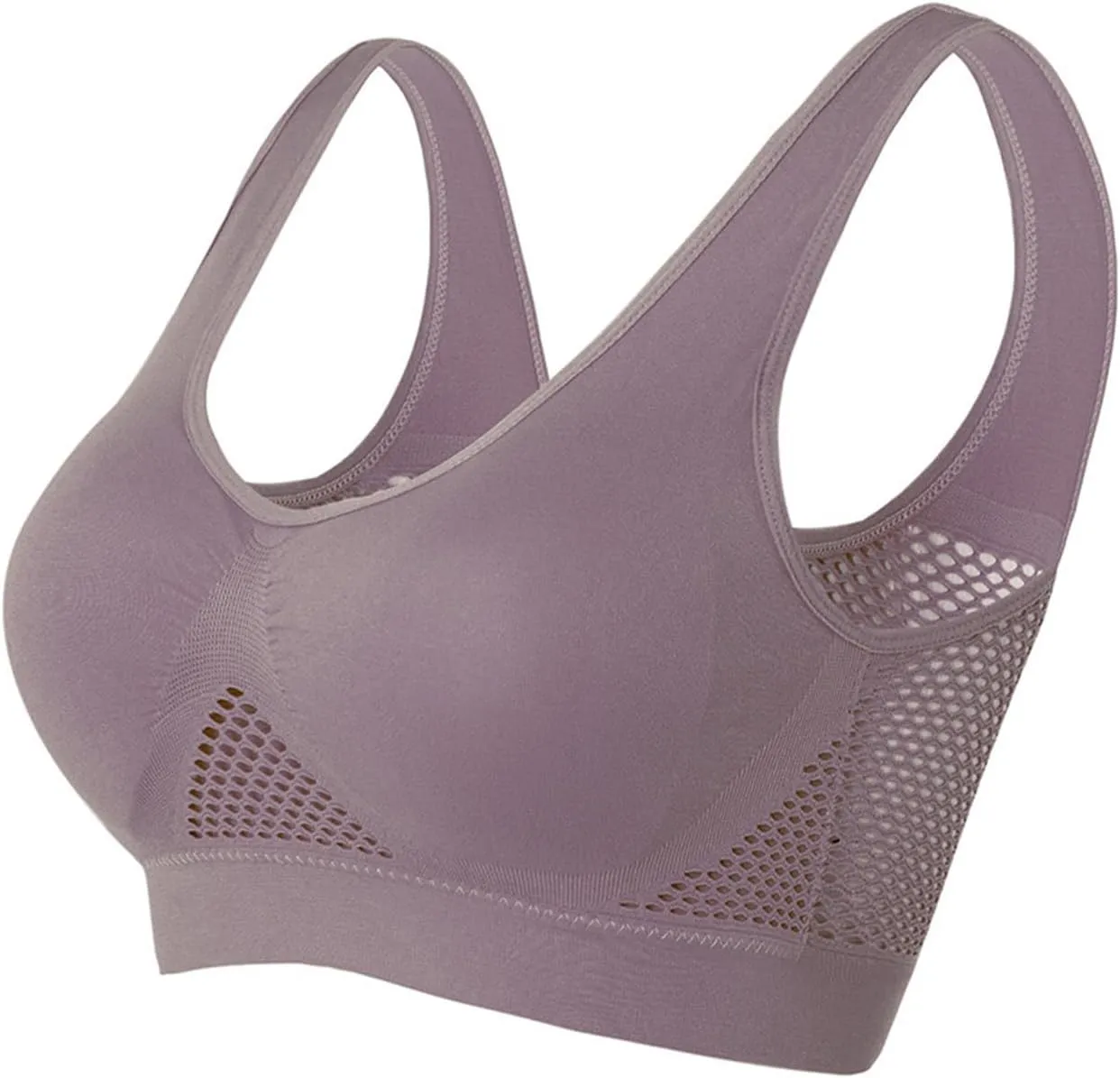 Breathable Anti-Sagging Breasts Sports Bras for Women Cooling Comfort Wireless Bra Breathable Lift Up Air Bra