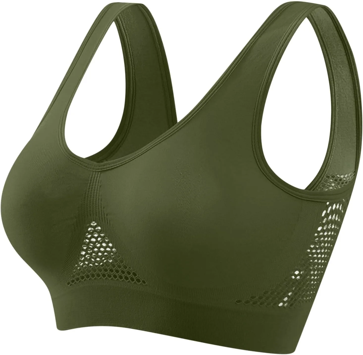 Breathable Anti-Sagging Breasts Sports Bras for Women Cooling Comfort Wireless Bra Breathable Lift Up Air Bra