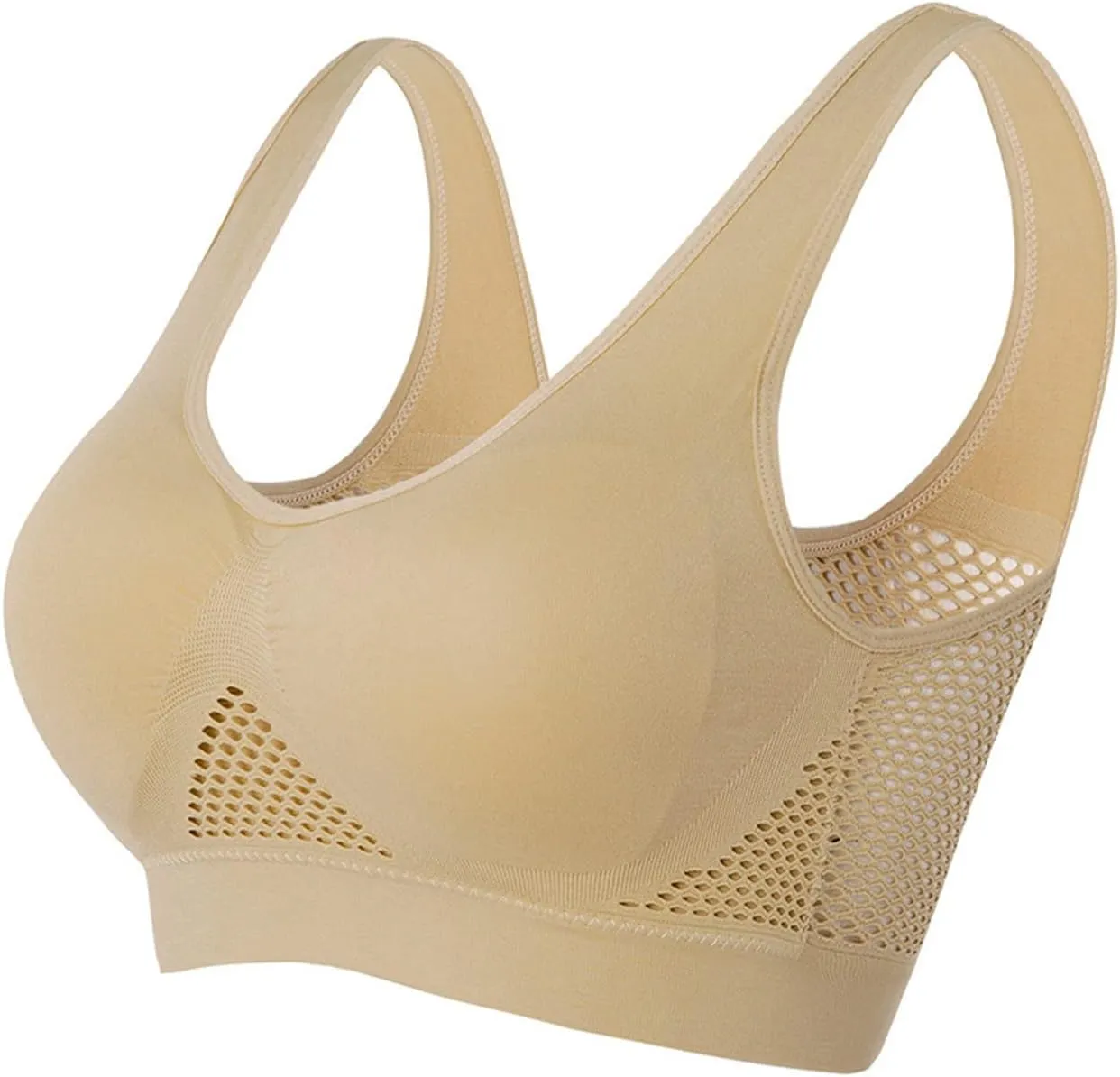 Breathable Anti-Sagging Breasts Sports Bras for Women Cooling Comfort Wireless Bra Breathable Lift Up Air Bra