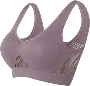Breathable Anti-Sagging Breasts Sports Bras for Women Cooling Comfort Wireless Bra Breathable Lift Up Air Bra