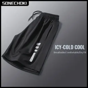 Breathable Striped Running Shorts for Men