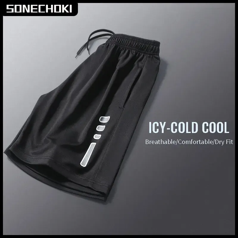 Breathable Striped Running Shorts for Men