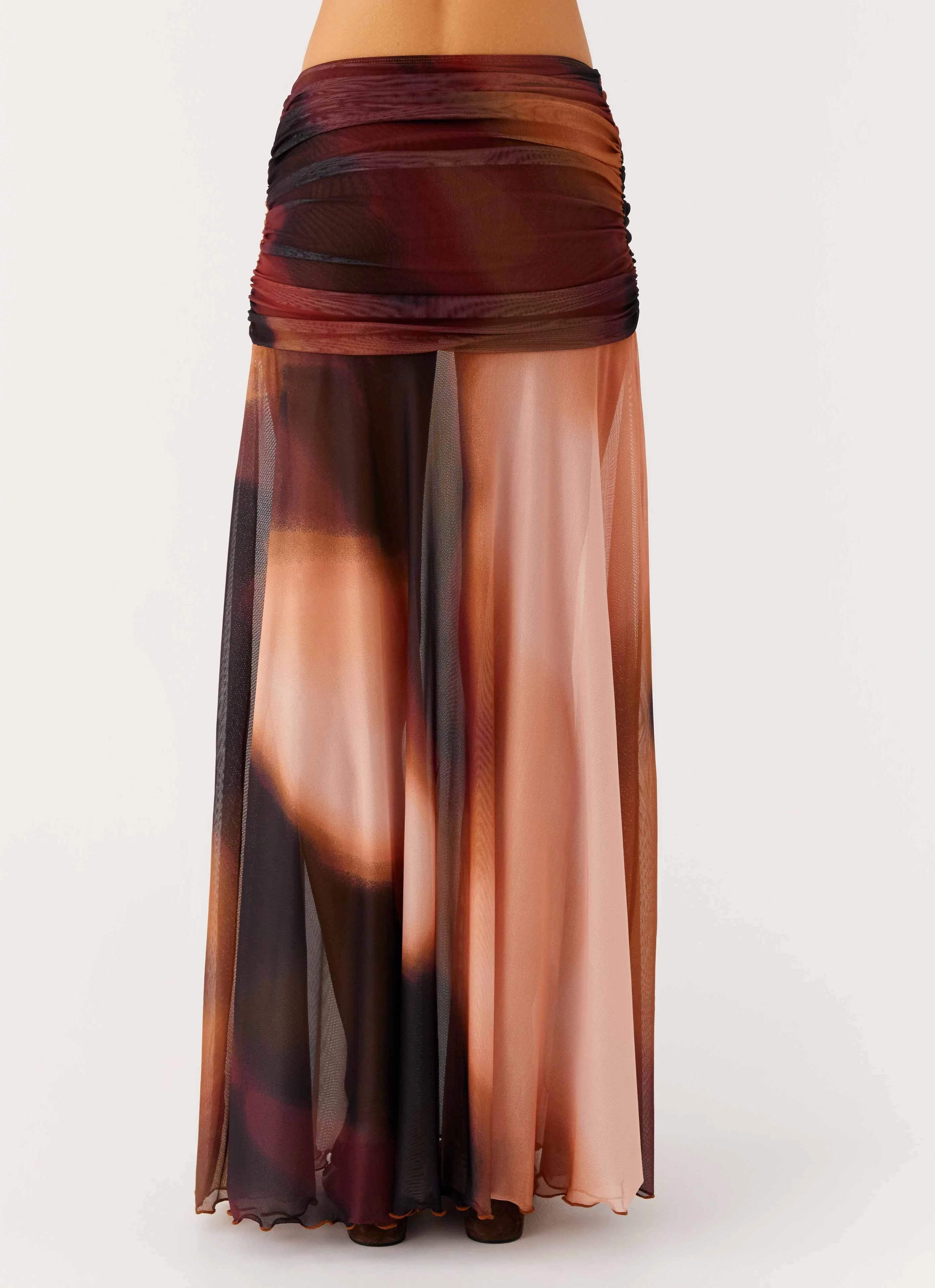 Stargazer Mesh Maxi Skirt - Black Gradient Quick Change