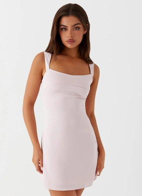 All-season Odette Satin Mini Dress - Pink