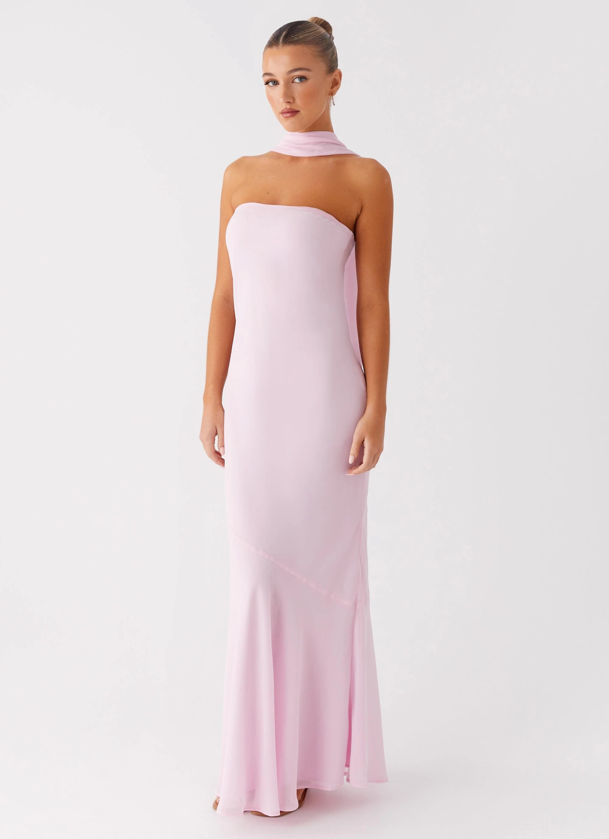 Under The Pagoda Maxi Dress - Pink Flattering Waist Design Fit Soft and Smooth