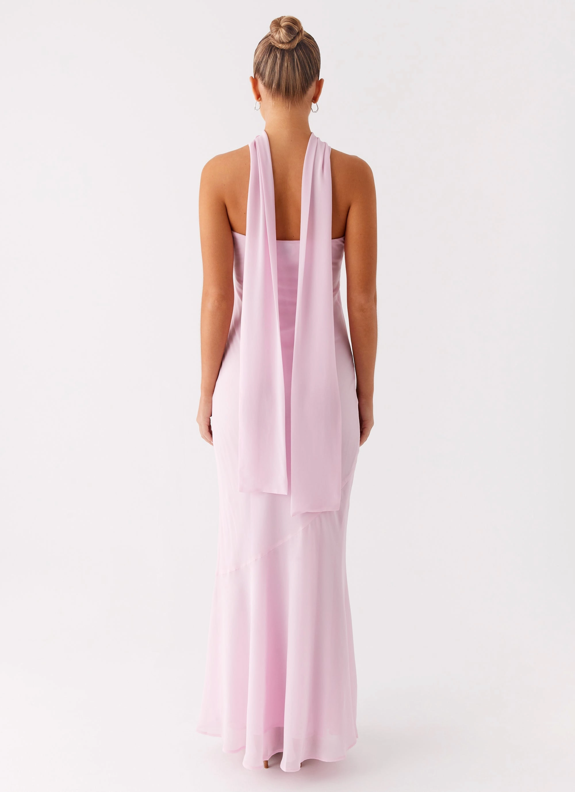Under The Pagoda Maxi Dress - Pink Work Ready Halter-Neck