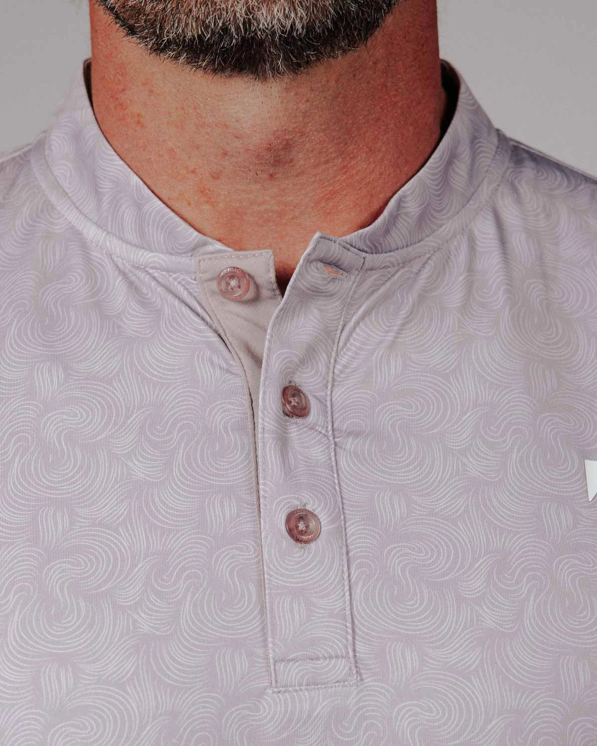 Oyster Pink Swirl Blade Polo Moisture Wicking Technology