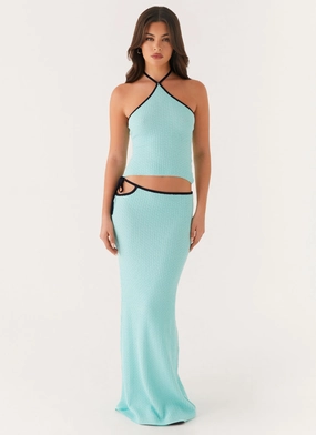 Cameron Crochet Maxi Skirt - Pale Blue All-Day Wear Flexible shape