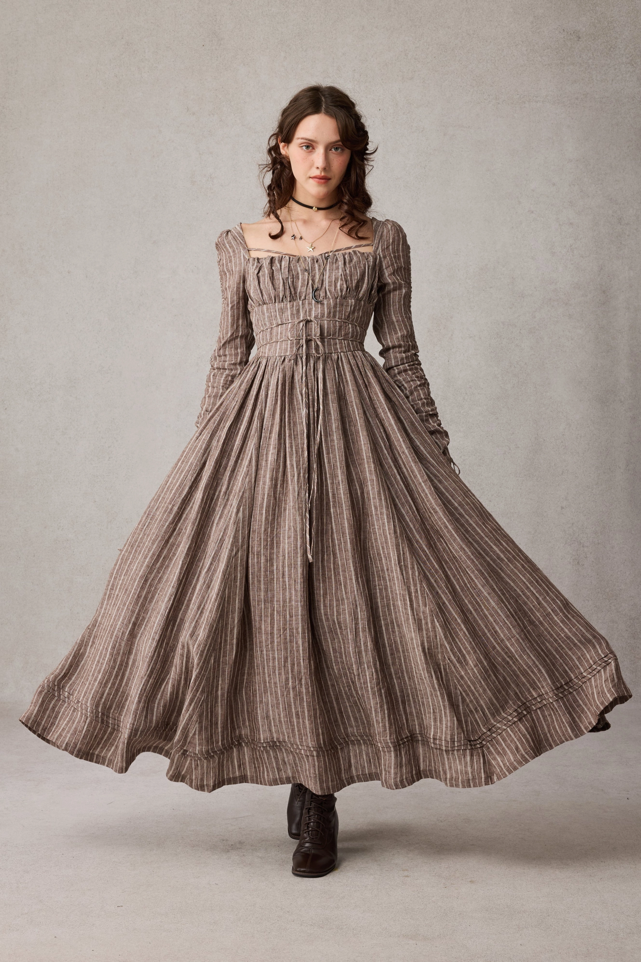 Monette 27 | Corset Linen Dress QuickDry Technology