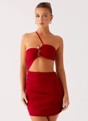Trendy Look Gossip Mini Dress - Red
