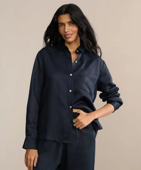 Madeline Shirt Taped Neckline Low Profile Zipper