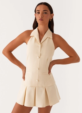 Grace Walk Payton Mini Dress - Lemon