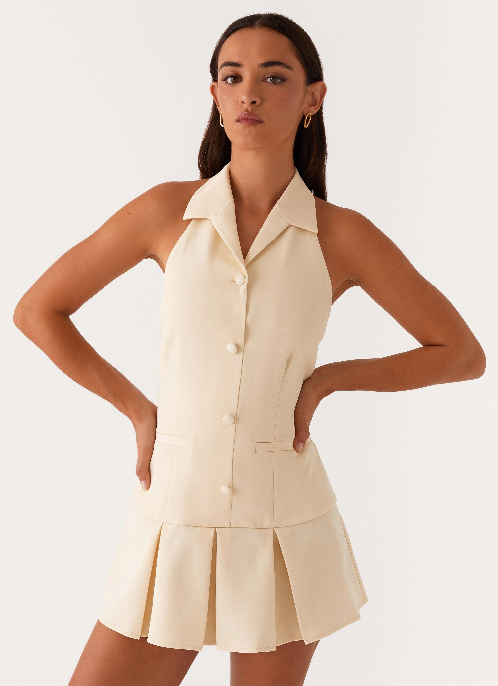 Grace Walk Payton Mini Dress - Lemon