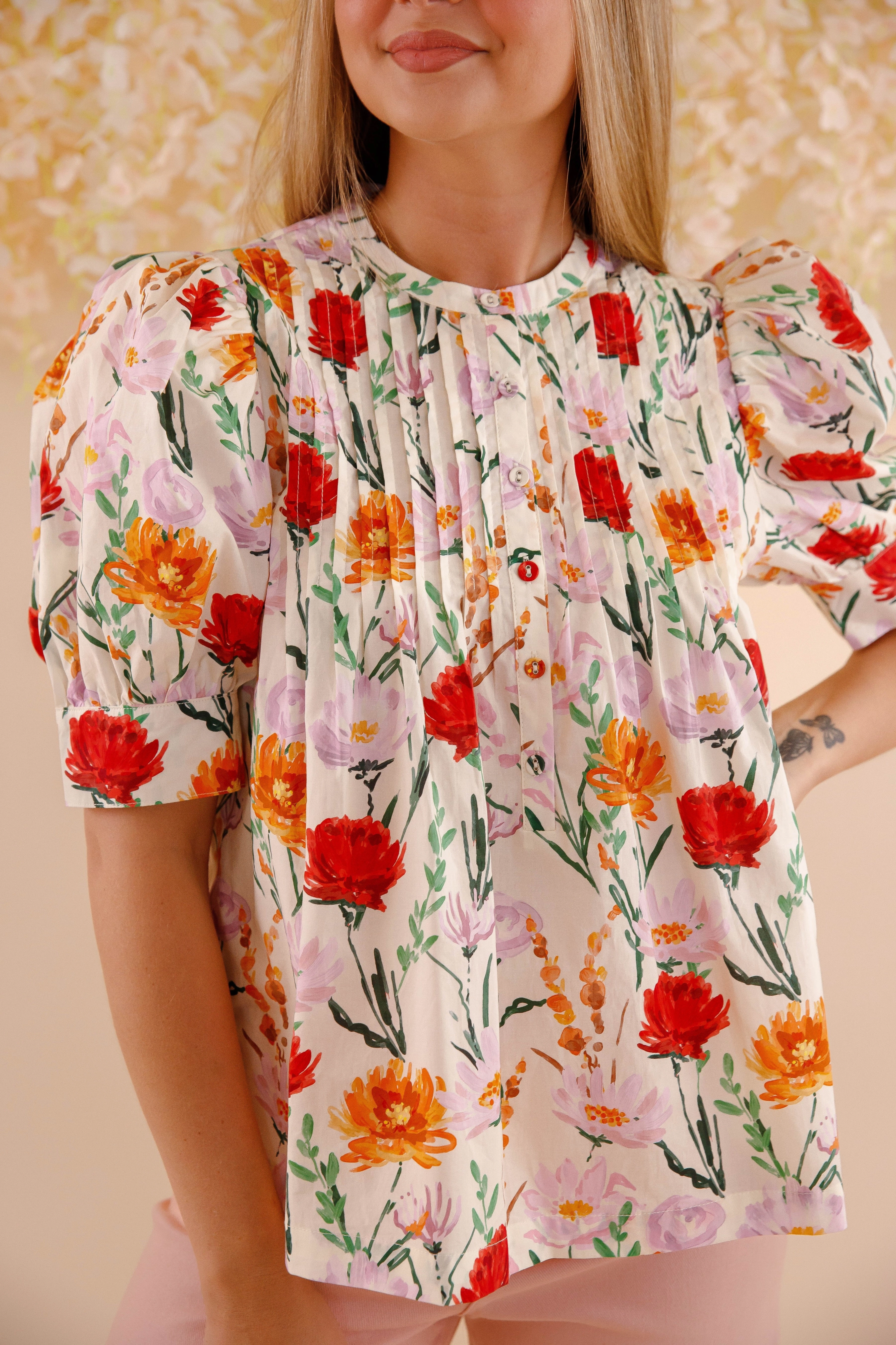 Hidden Ventilation Zones YarnBlend In My Garden Blouse