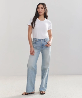 Mid Rise Wide Leg Reflective accents