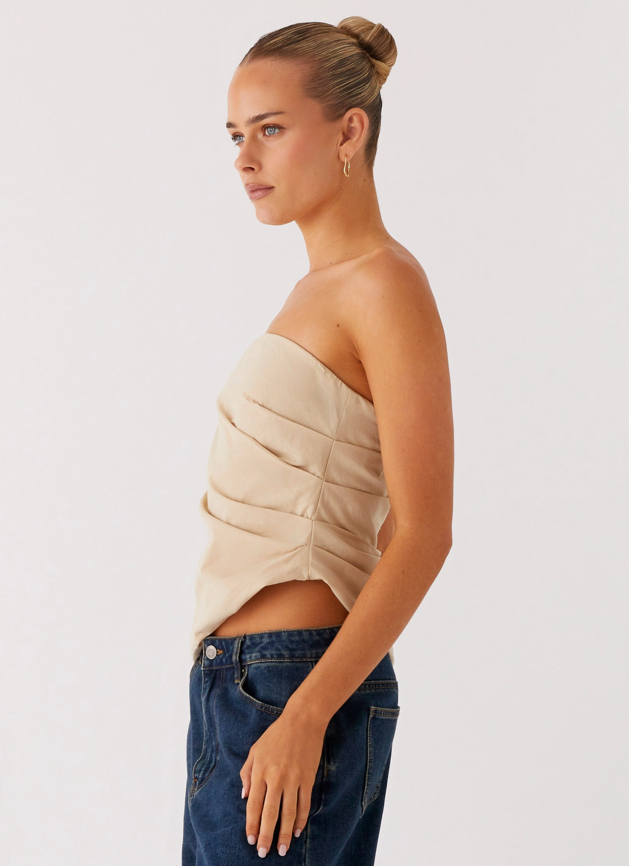 SeamlessConstruction Comfy Fit Briana Strapless Top - Tan