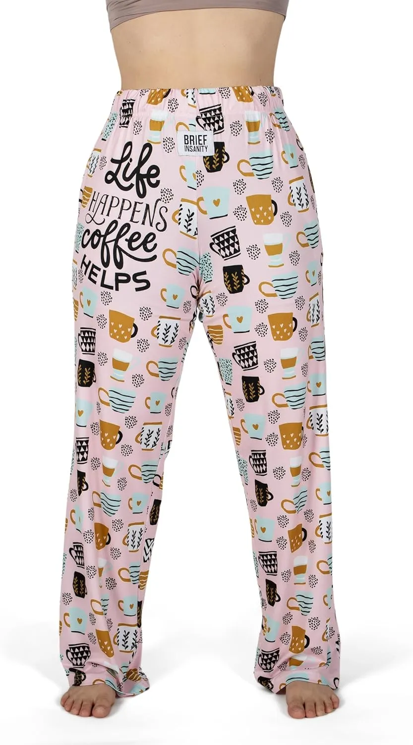 BRIEF INSANITY Lounge Pajama Pants - Comfy Lightweight Unisex Bottoms with Pockets - Soft Luxury Loungewear for Men & Women