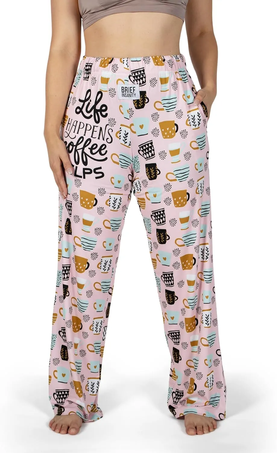 BRIEF INSANITY Lounge Pajama Pants - Comfy Lightweight Unisex Bottoms with Pockets - Soft Luxury Loungewear for Men & Women