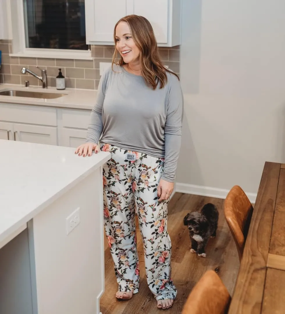 BRIEF INSANITY Lounge Pajama Pants - Comfy Lightweight Unisex Bottoms with Pockets - Soft Luxury Loungewear for Men & Women