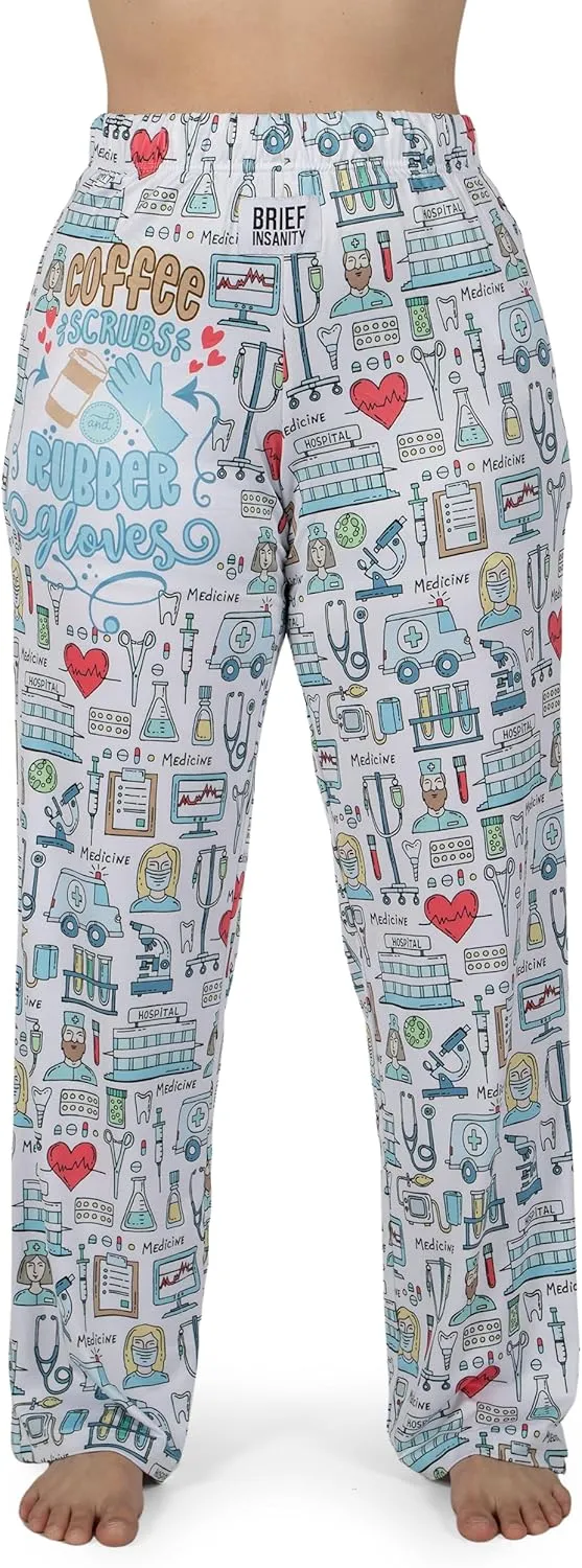 BRIEF INSANITY Lounge Pajama Pants - Comfy Lightweight Unisex Bottoms with Pockets - Soft Luxury Loungewear for Men & Women