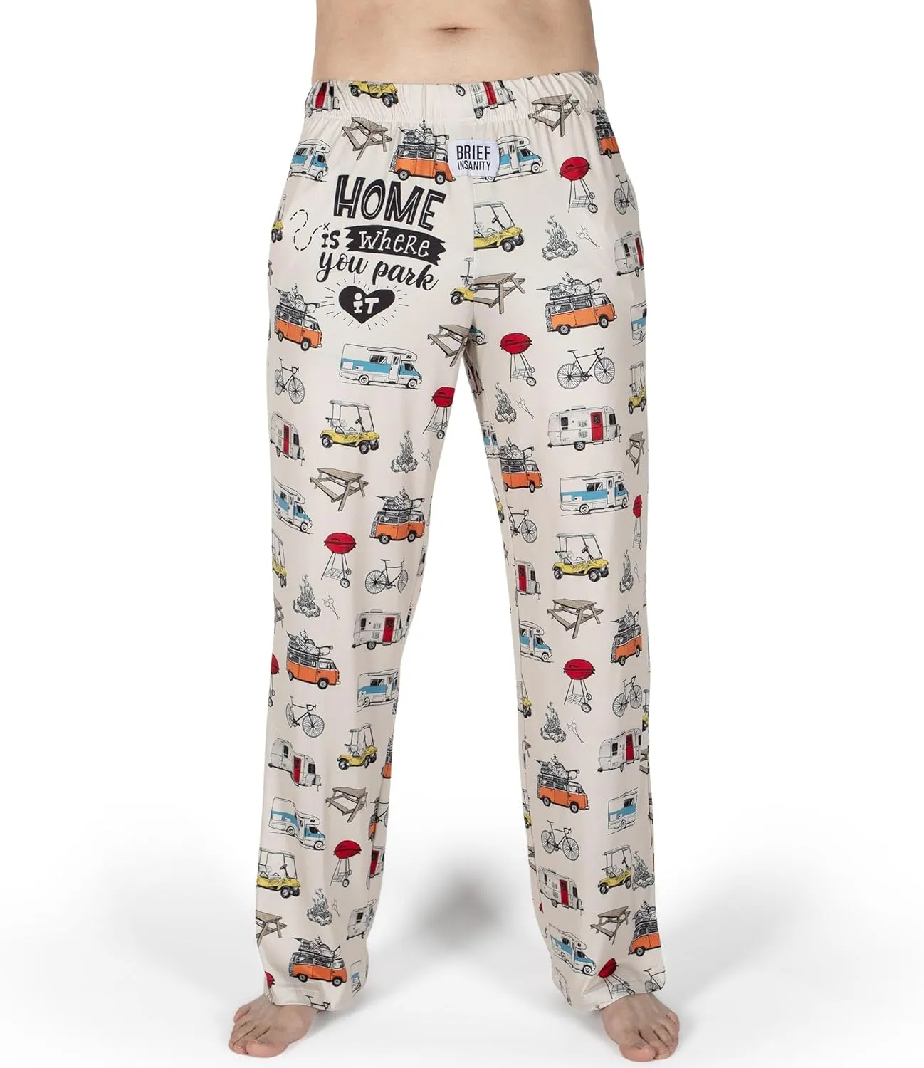 BRIEF INSANITY Lounge Pajama Pants - Comfy Lightweight Unisex Bottoms with Pockets - Soft Luxury Loungewear for Men & Women