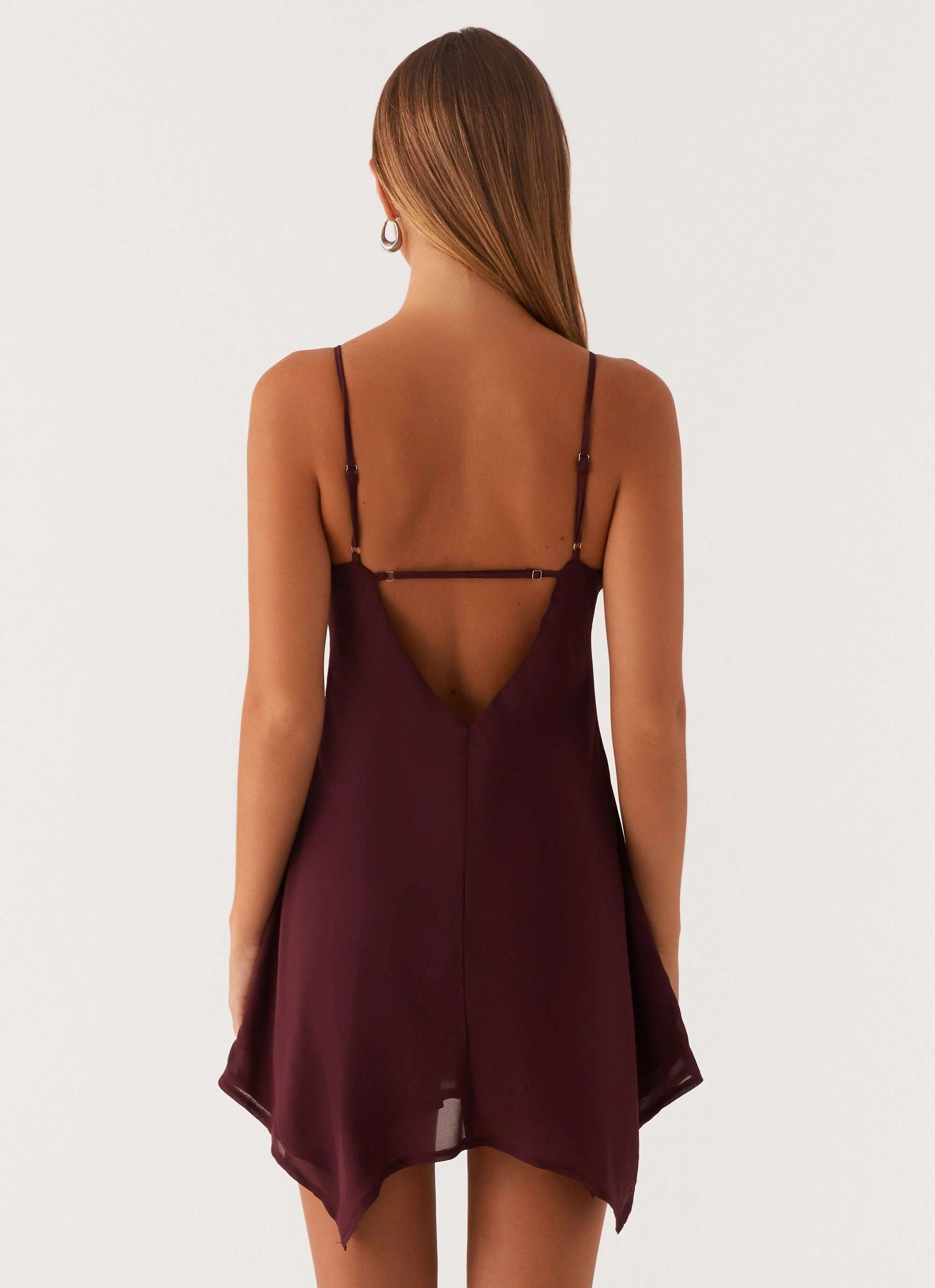 Briella Chiffon Mini Dress - Mulberry Versatile Wearable Calm Touch