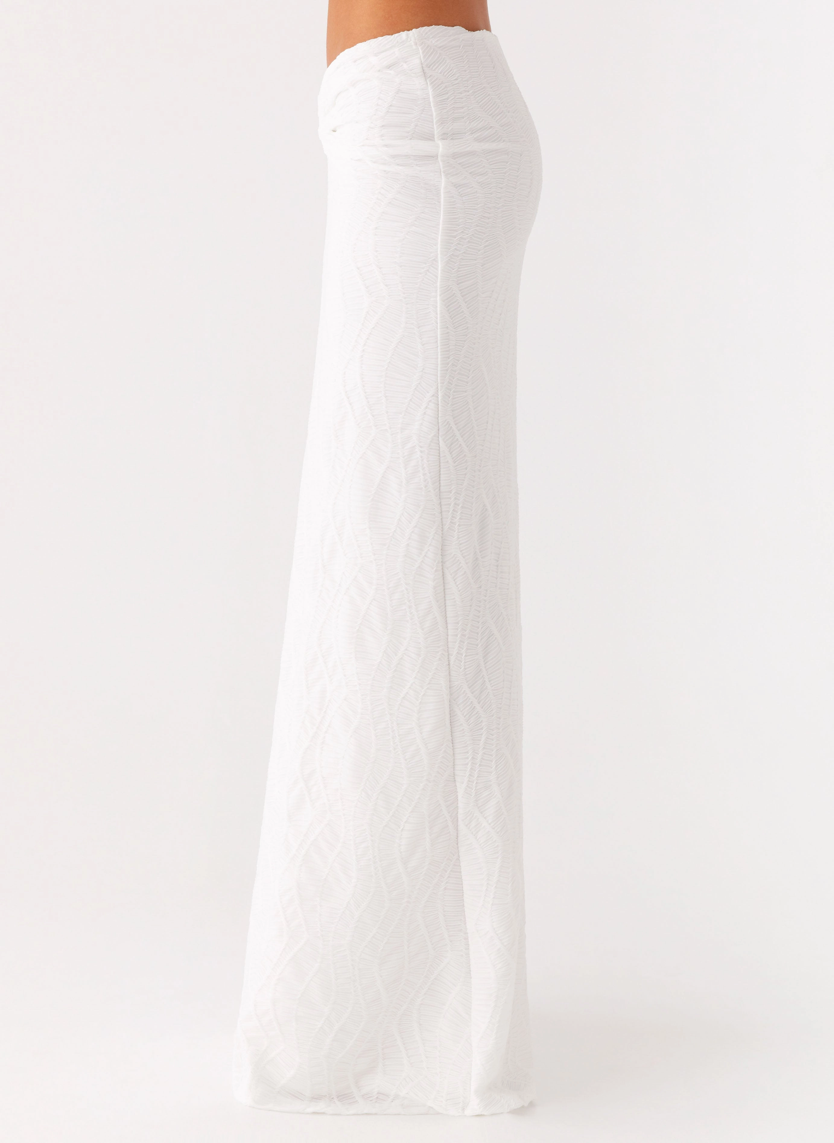 Briene Maxi Skirt - White Bold Design
