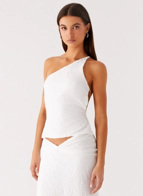 Briene Top - White Easy Fit