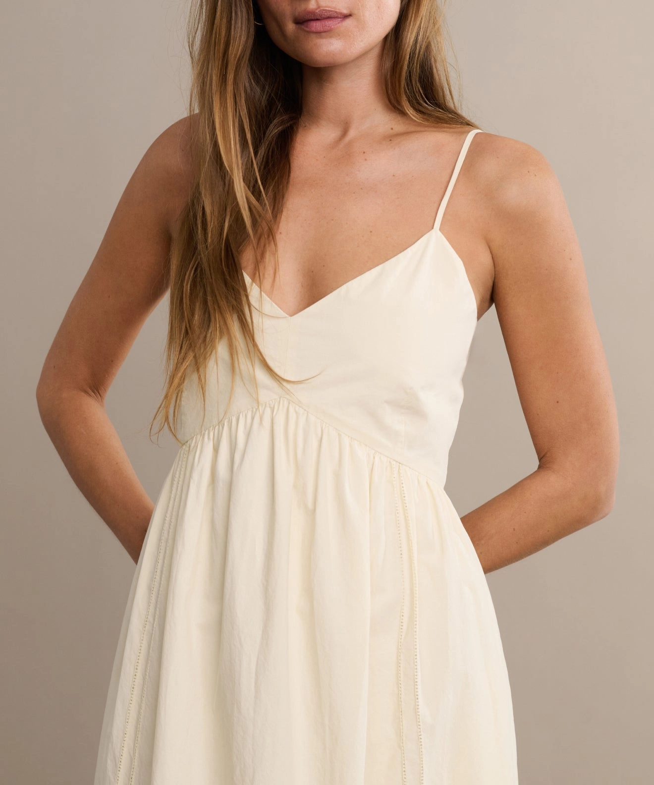 Peninsula Dress Flap-Detail Influencer-Style