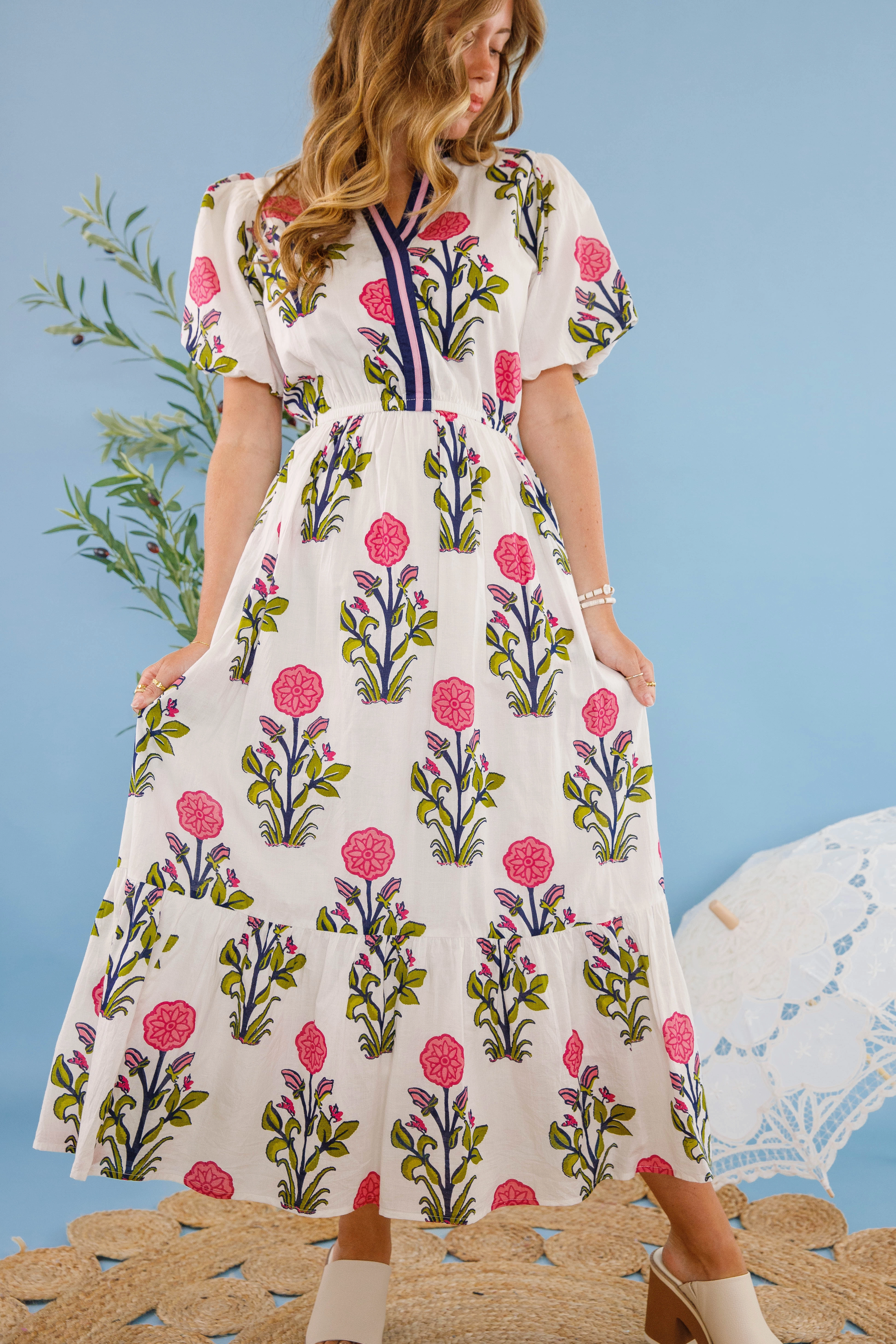 Bring Me Back To Life Midi Dress-White Stylish Cut