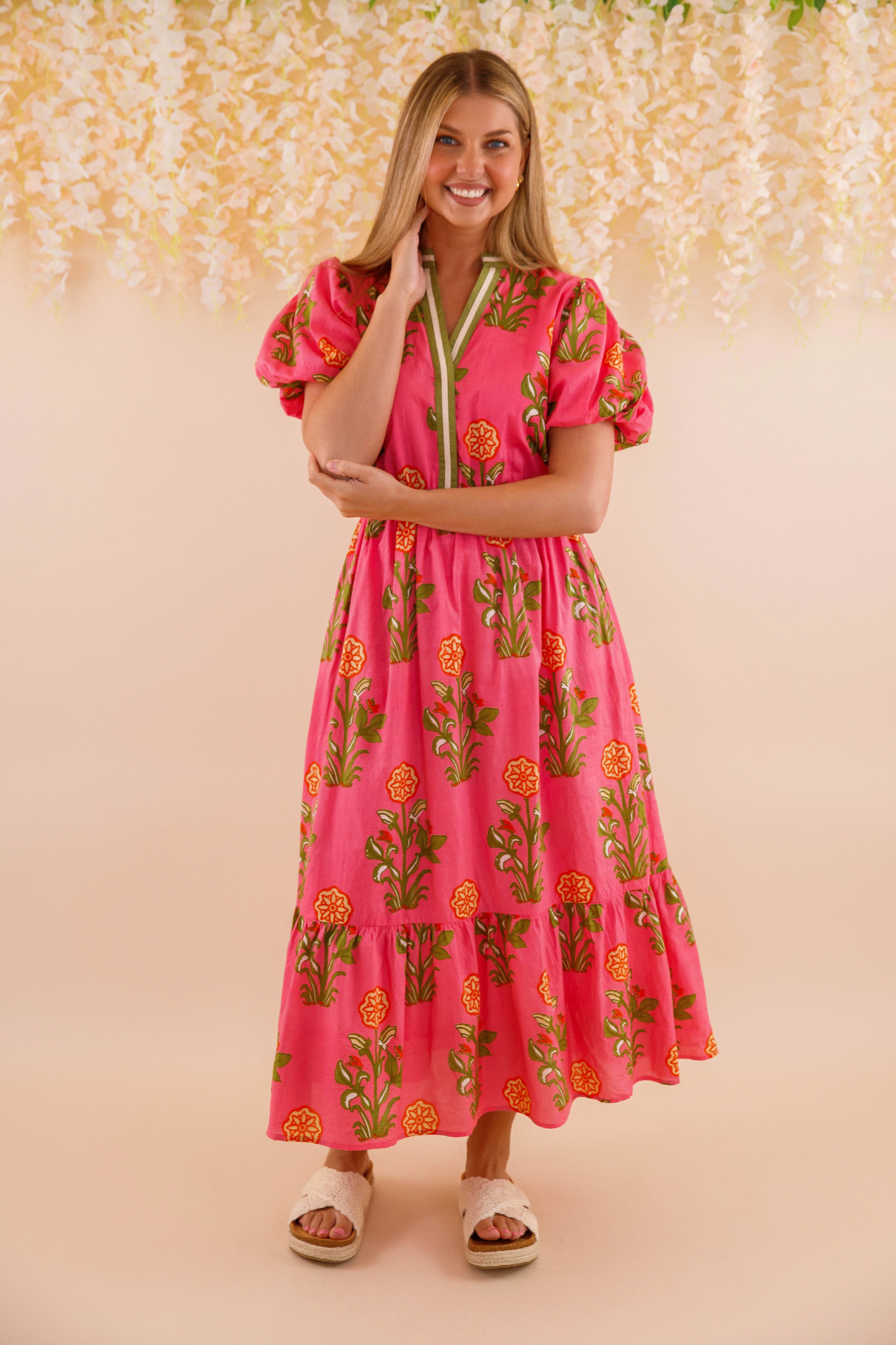 Lawn Soft Flap-Detail Bring Me Back To Life Midi Dress