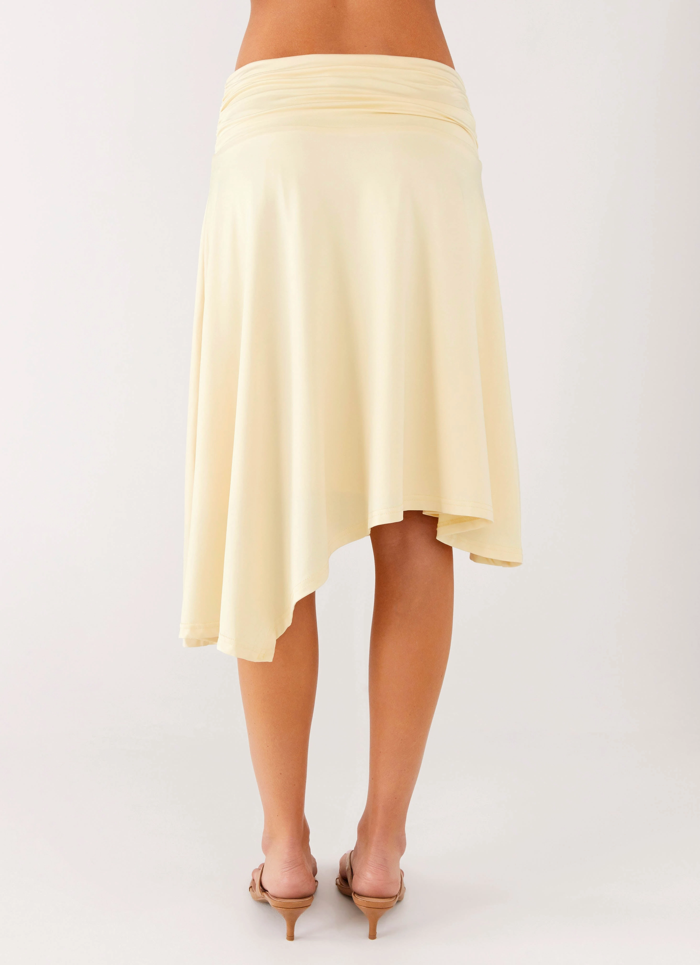 Stretch Panel Easy Comfort Brisa Midi Skirt - Butter