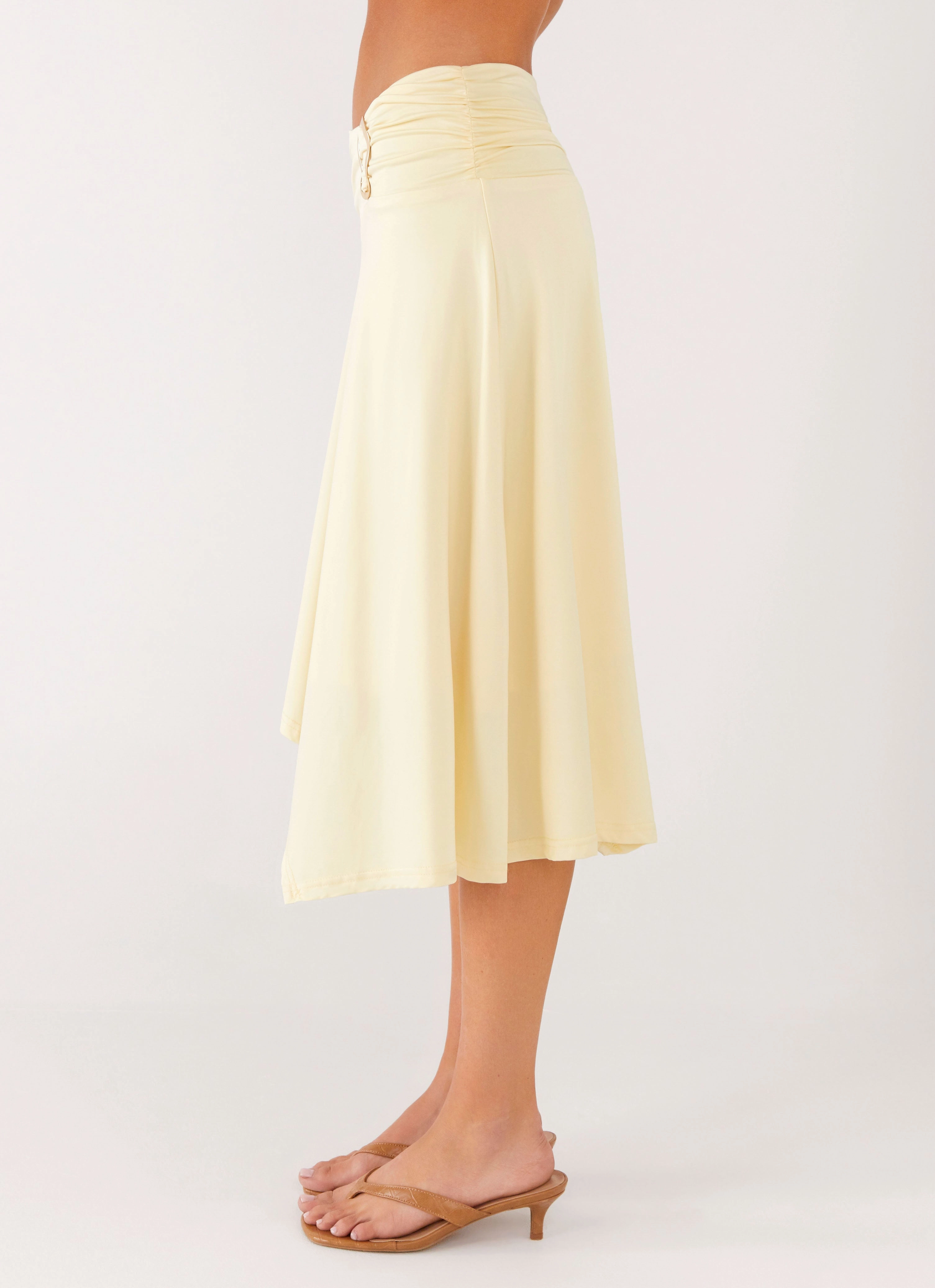 Brisa Midi Skirt - Butter Non Tapered Leg Quick Move