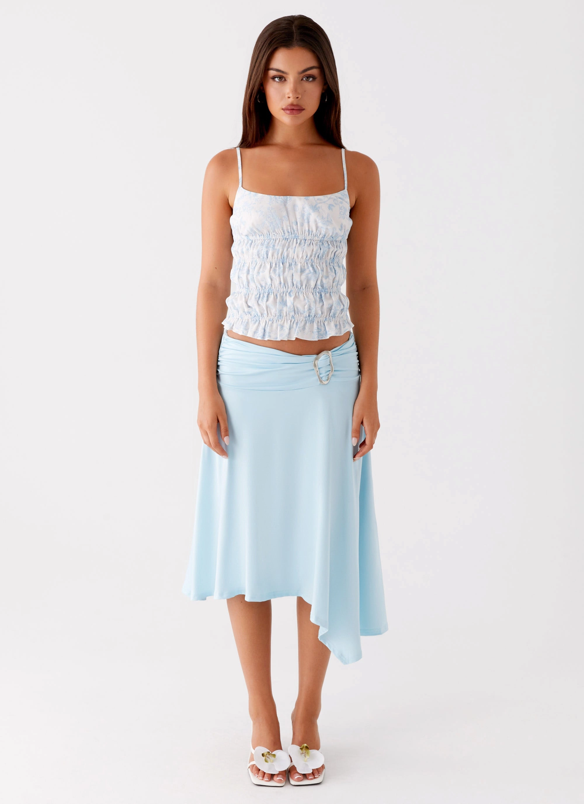 Brisa Midi Skirt - Turquoise StaticDissipativeFabric