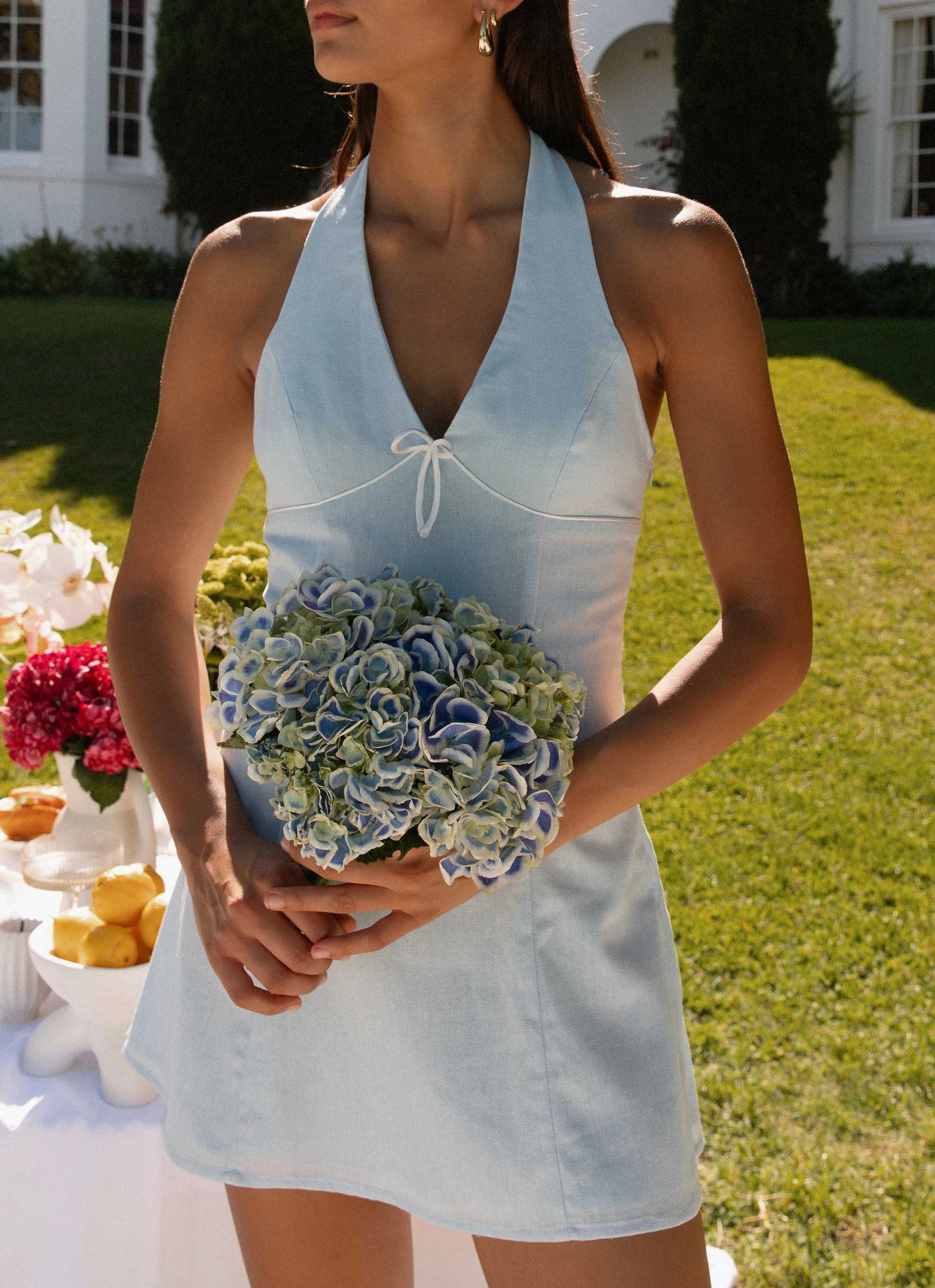 Bronte Mini Dress - Blue Soft Tone