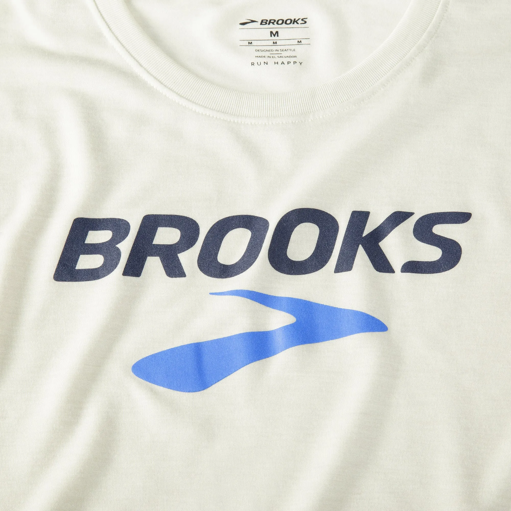 Brooks Distance Graphic Short Sleeve Mens Running Top - Yellow