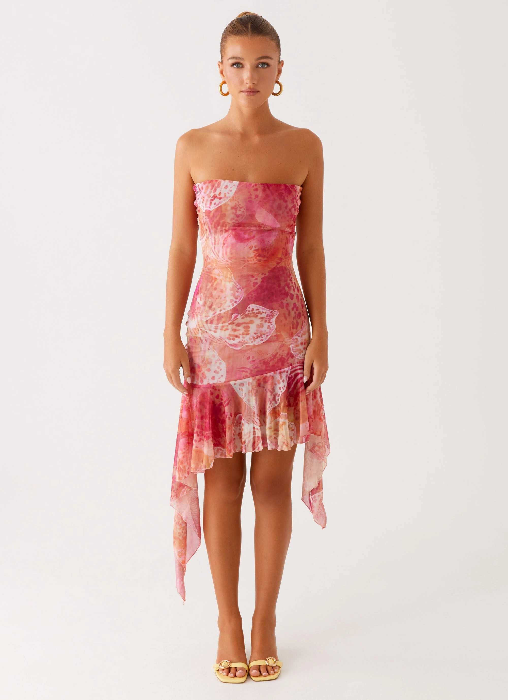 Brooks Mini Dress - Flamingo Fling Comfortable fit Scoop-Neck