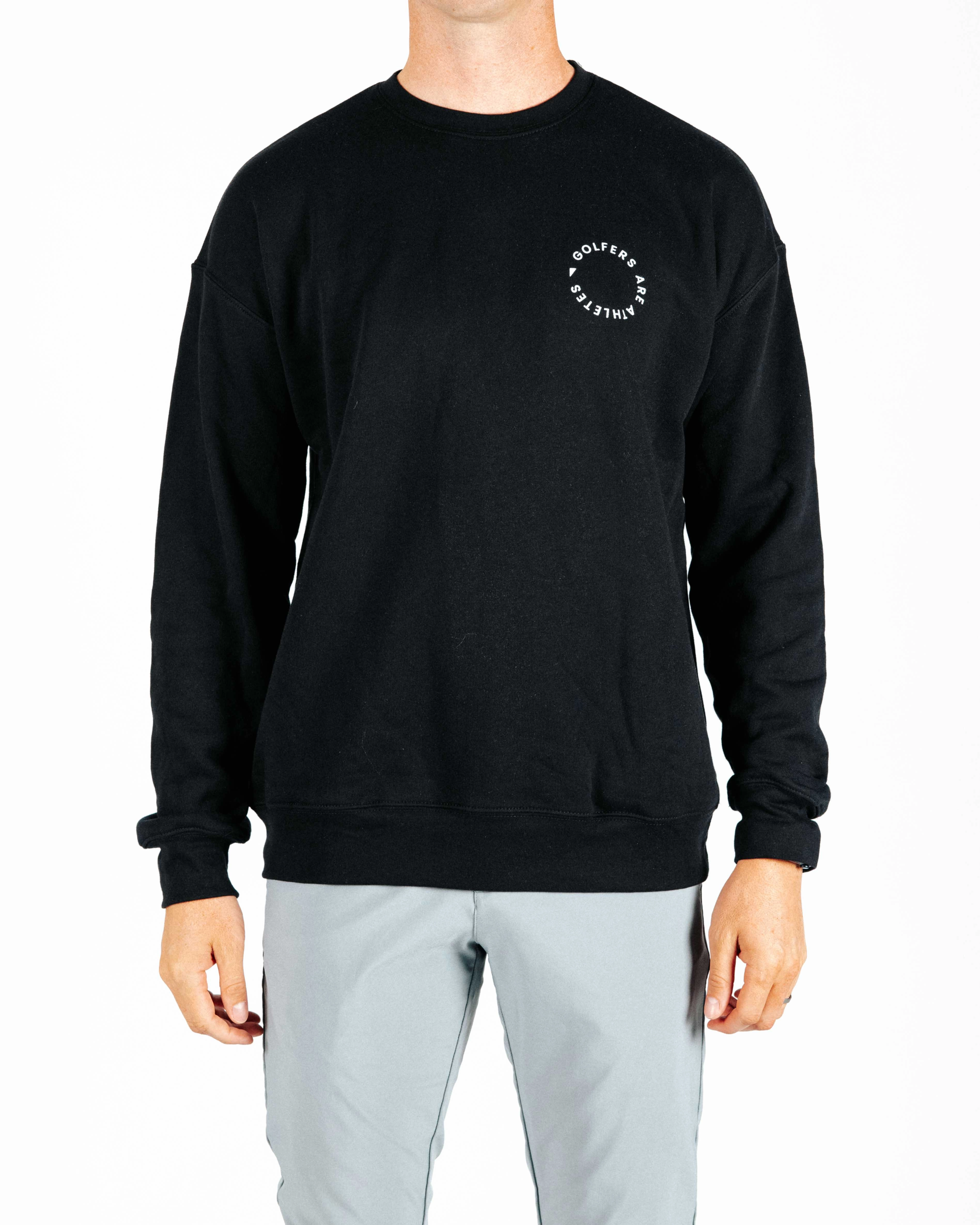 Golfers Are Athletes - Black Crew Neck CollapsibleFrame