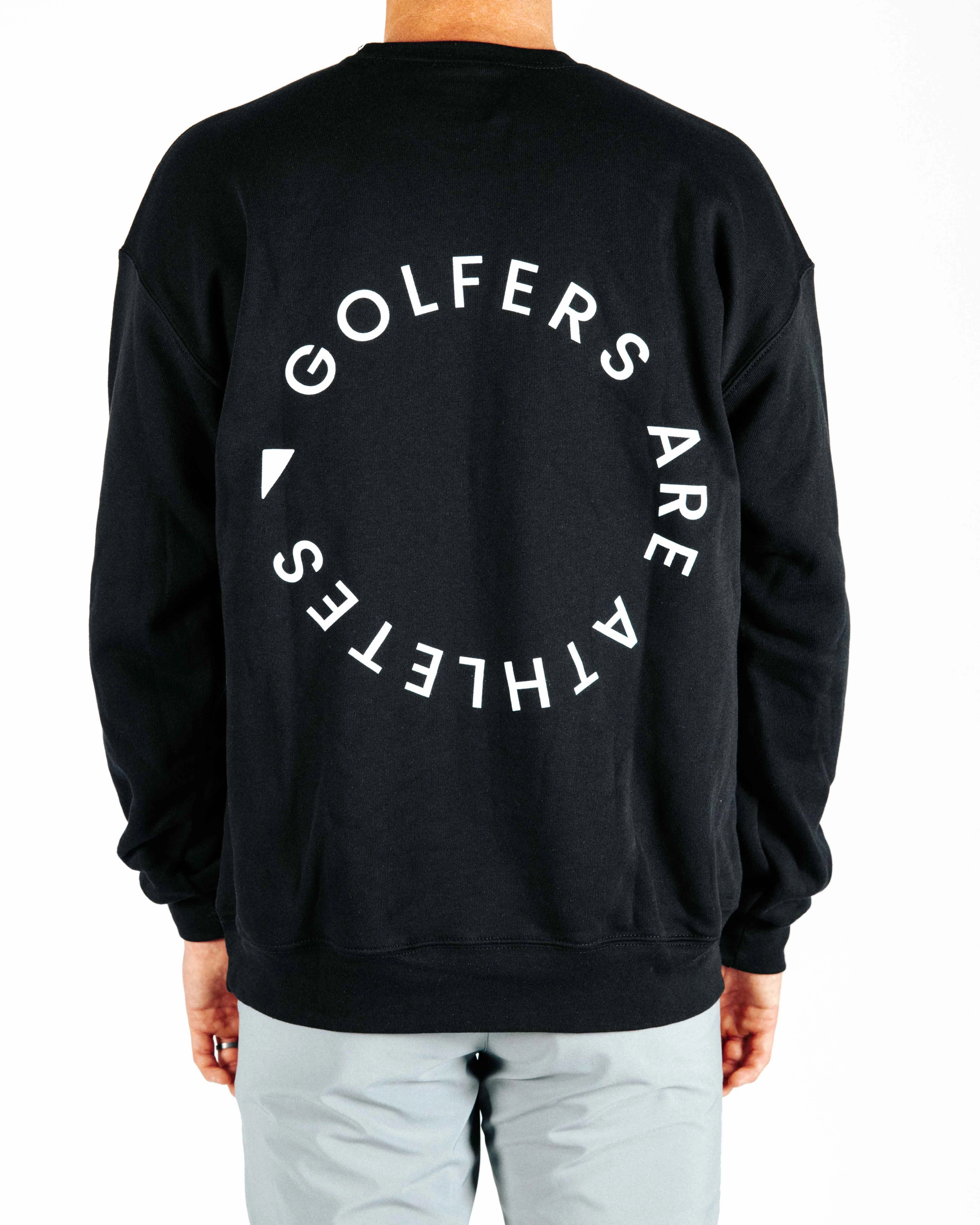 Golfers Are Athletes - Black Crew Neck ArticulatedElbowShaping